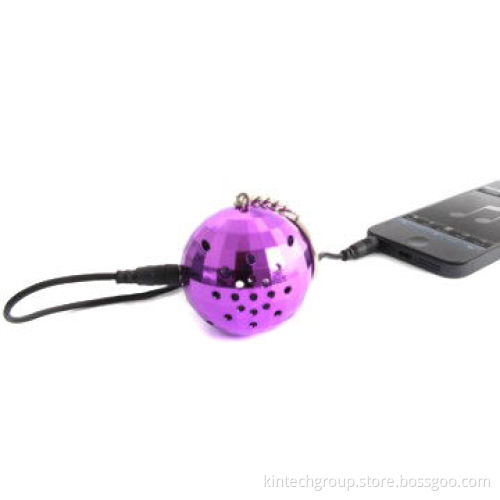 Portable Mini Speakers for Promotional Gifts, Ball Style, Customized Logos are Accepted, Made of ABS